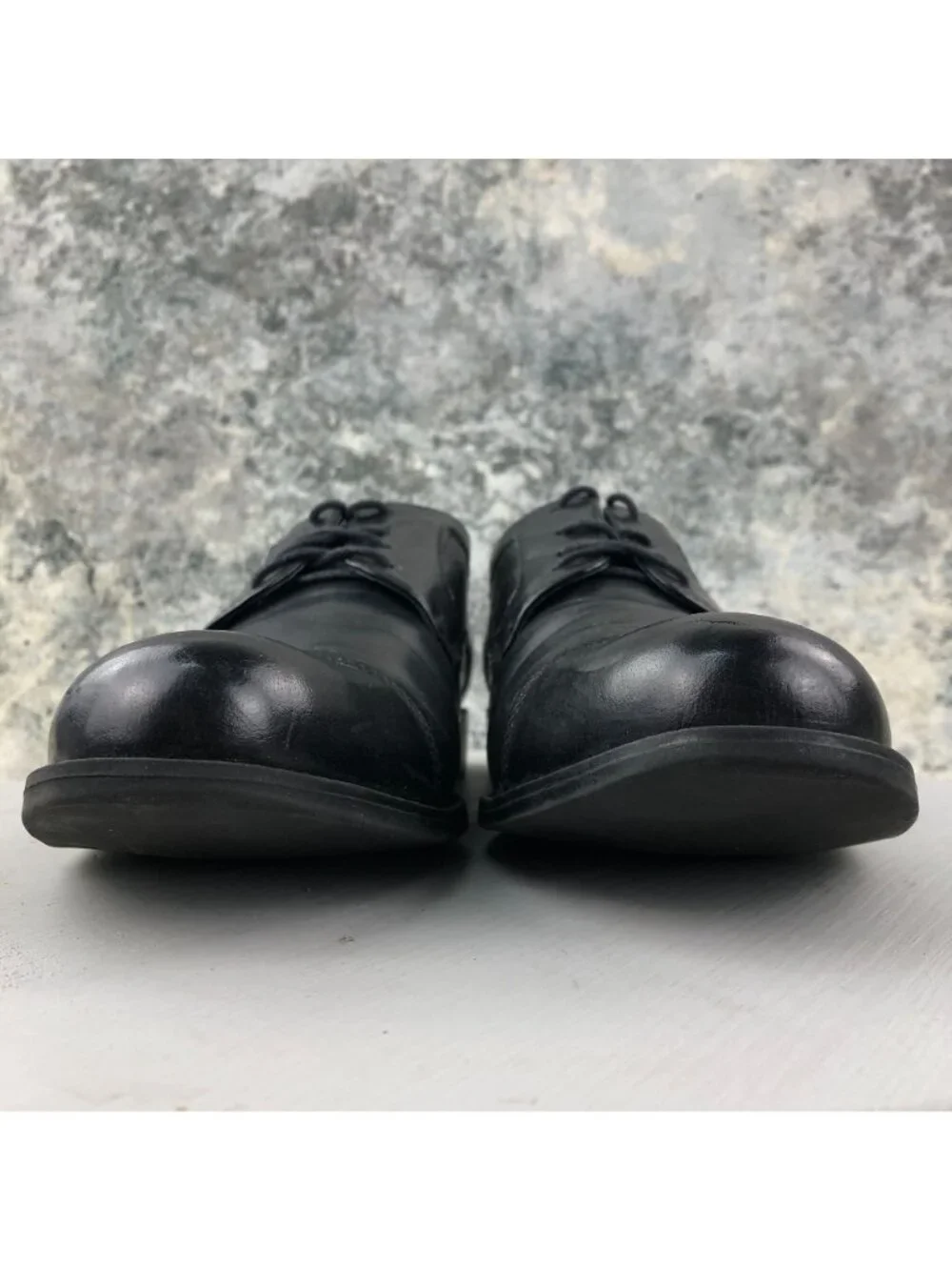 Steve Madden Men's Size 10.5M Minted Black Leather Lace-Up Oxfords Dress Shoes